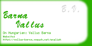 barna vallus business card